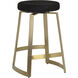 Hendrix 27.25 inch Black / Yellow Gold Swivel Counter Stool, Swivel